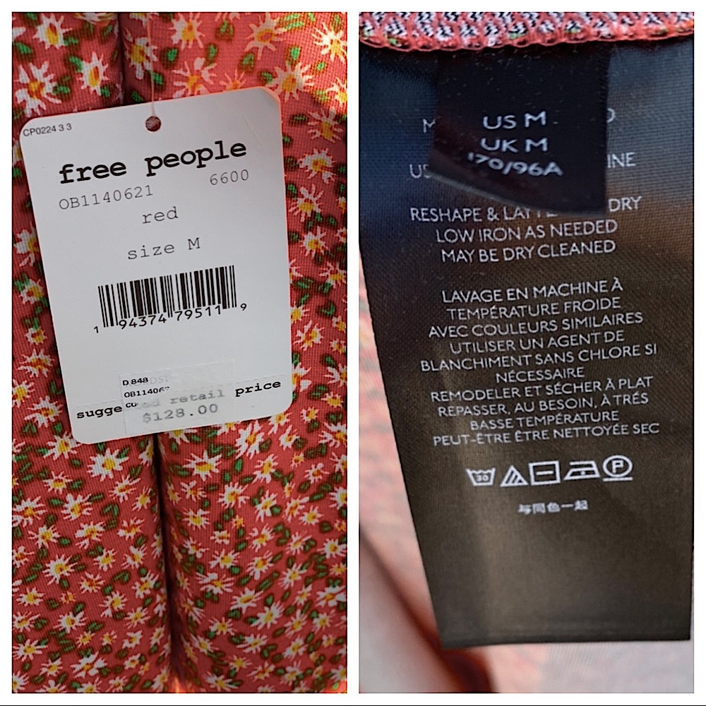 LAST Free People Tie Back Lorelai Daisy Midi NWT - Picture 7 of 12